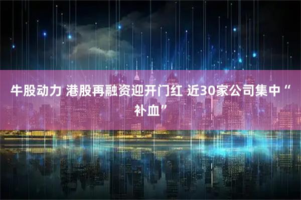 牛股动力 港股再融资迎开门红 近30家公司集中“补血”